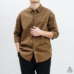 Áo sơ mi chỉ nổi thêu chữ P
