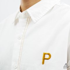 Áo sơ mi chỉ nổi thêu chữ P