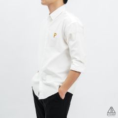 Áo sơ mi chỉ nổi thêu chữ P