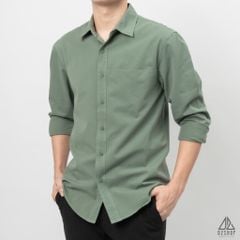 Áo sơ mi túi mổ vải kaki xéo [SM-2031]