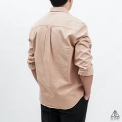 Áo sơ mi vải kaki xéo thêu túi #