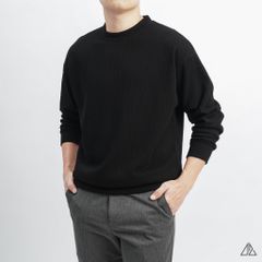 Áo nỉ gân sọc nổi
