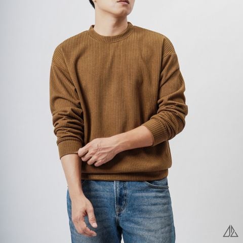 Áo nỉ gân sọc nổi