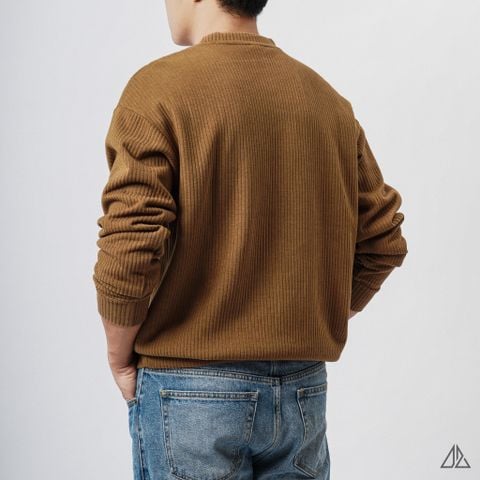 Áo nỉ gân sọc nổi