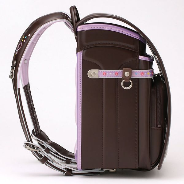 Cặp Randoseru Wonder Shiny Brown X Metallic Lavender