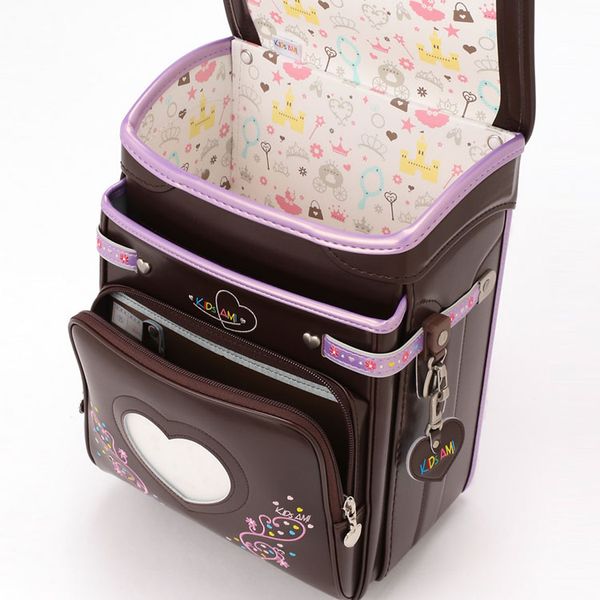 Cặp Randoseru Wonder Shiny Brown X Metallic Lavender