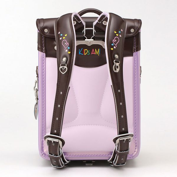 Cặp Randoseru Wonder Shiny Brown X Metallic Lavender