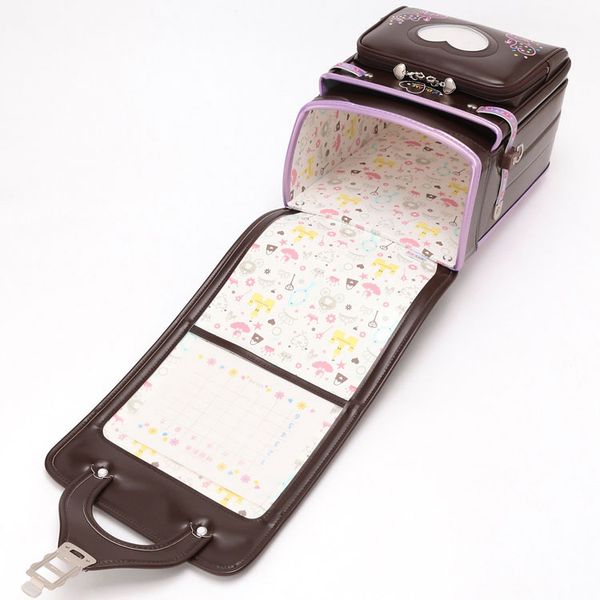 Cặp Randoseru Wonder Shiny Brown X Metallic Lavender