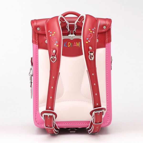 Cặp Randoseru Wonder Shiny Milan Red X Peach Blossom