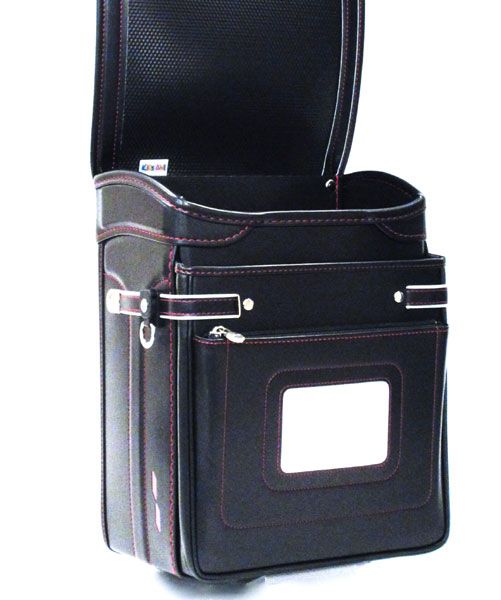 Cặp Randoseru Elephant Cube Black - Red Stitching