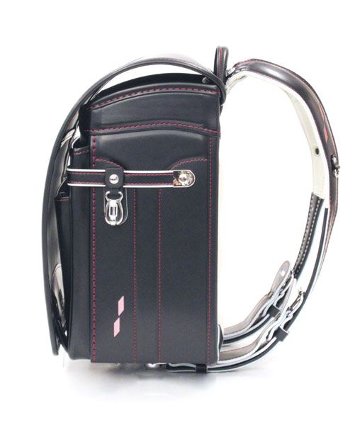 Cặp Randoseru Elephant Cube Black - Red Stitching