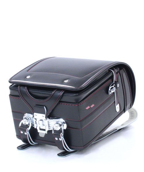 Cặp Randoseru Elephant Cube Black - Red Stitching