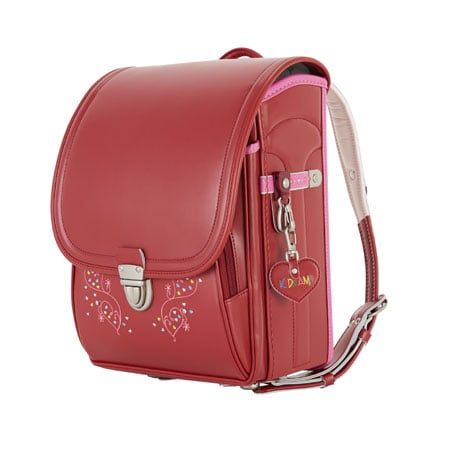 Cặp Randoseru Mimi Cube Tate Milan Red X Peach Blossom