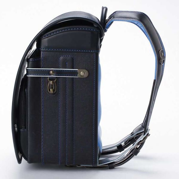 Cặp Randoseru Denimo Black - Blue Stitching