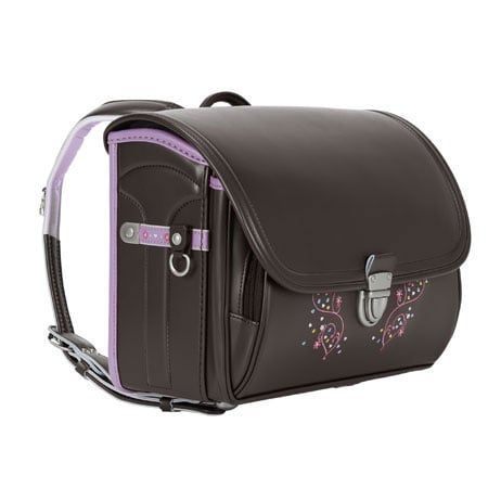 Cặp Randoseru Mimi Cube Yoko Brown X Metallic Lavender