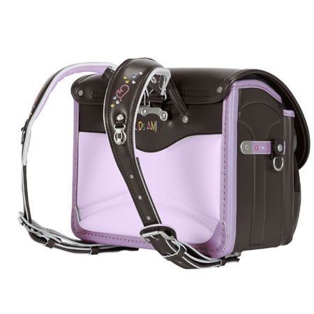 Cặp Randoseru Mimi Cube Yoko Brown X Metallic Lavender