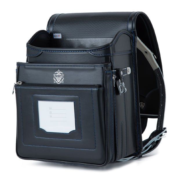 Cặp Randoseru Pelican Pokke Đen Chỉ Lam