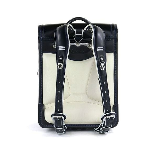 Cặp Randoseru Pelican Pokke Đen Chỉ Lam