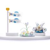 Mũ Samurai và cờ cá chép Nhật Bản - Màu Xanh