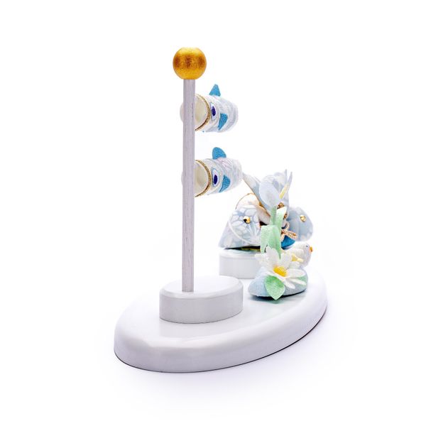 Mũ Samurai và cờ cá chép Nhật Bản - Màu Xanh