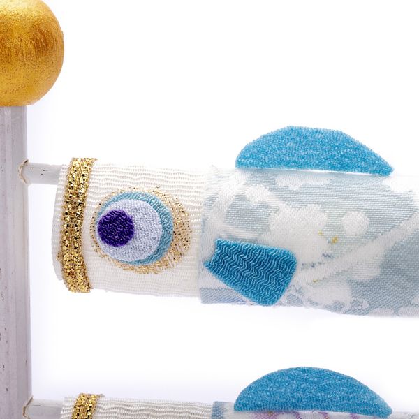 Mũ Samurai và cờ cá chép Nhật Bản - Màu Xanh