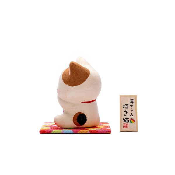 Mèo May Mắn Làm Từ Chất Liệu Giấy Chigiri - Mẫu Đỏ