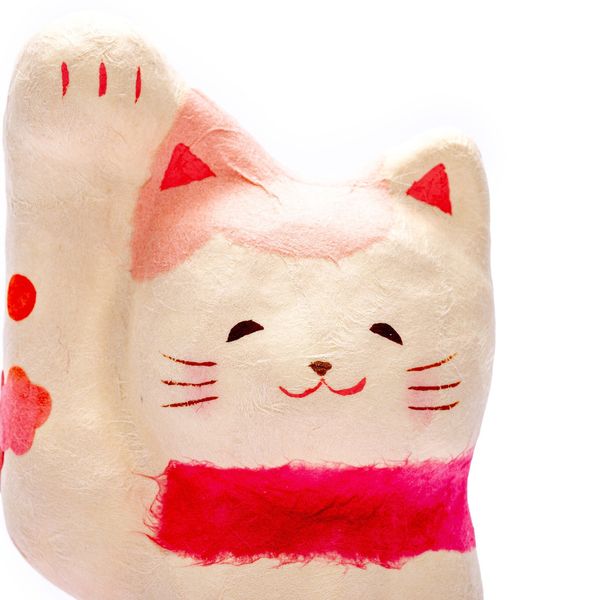 Mèo May Mắn Bằng Giấy Chigiri