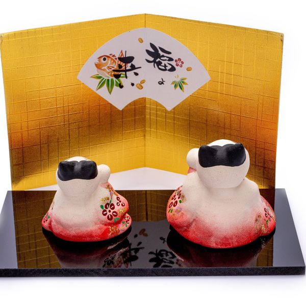 Tượng Hai Cô Mèo Quý Tộc Nhật Bản (Maneki Neko Kimono)