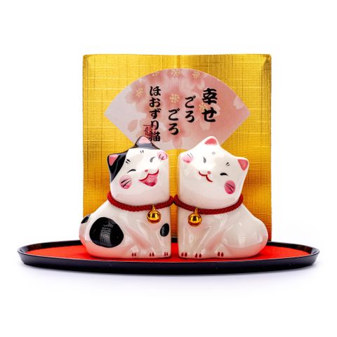 Đôi Mèo Hạnh Phúc Nhật Bản
