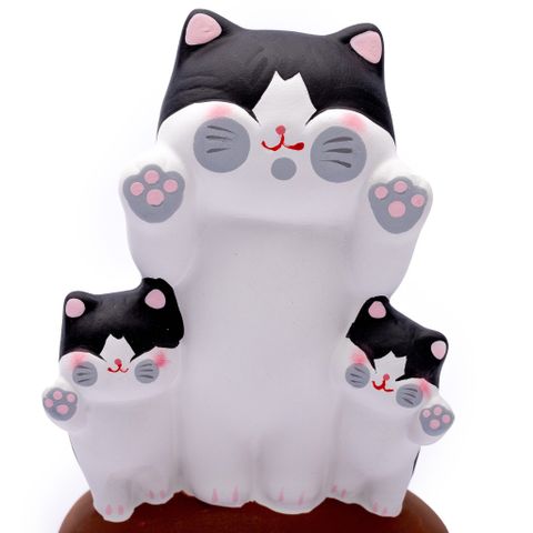 Bộ Tượng Ba Mèo Tam Thể Phong Thủy (Đen)