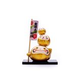 Daruma May Mắn 3 Tầng Có Đệm - Màu Vàng