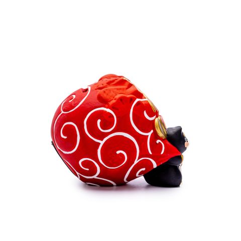 Ống Heo Chó Shiba Mang Túi Vận May - Size Lớn - Màu Đen