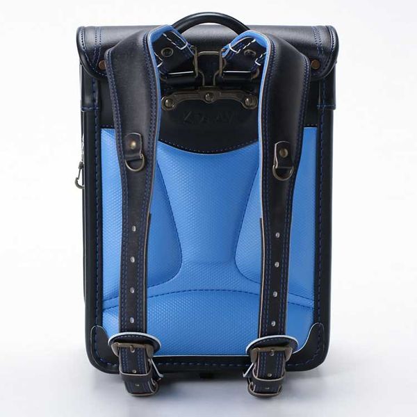 Cặp Randoseru Denimo Black - Blue Stitching