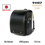 Cặp Randoseru Elephant Cube Black - Red Stitching