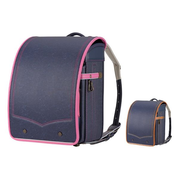 Cặp Randoseru Denimo Navy X Peach Blossom