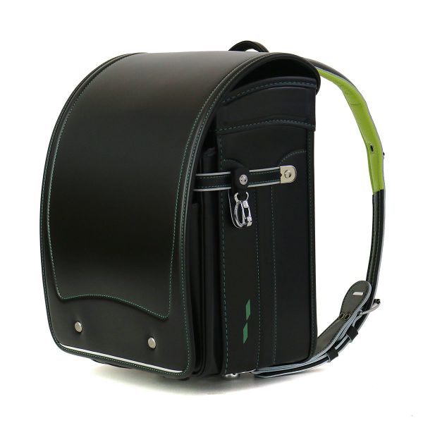 Cặp Randoseru Elephant Cube Black - Green Stitching