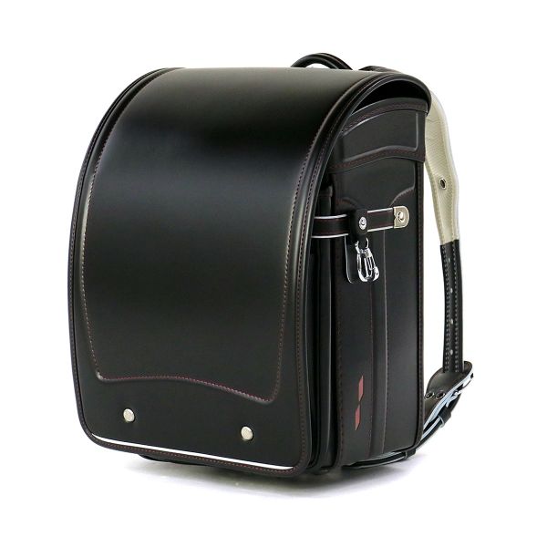 Cặp Randoseru Elephant Cube Black - Red Stitching