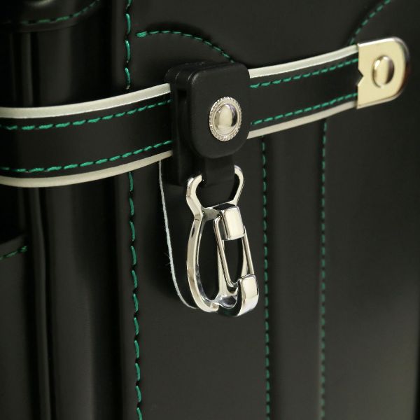 Cặp Randoseru Elephant Cube Black - Green Stitching