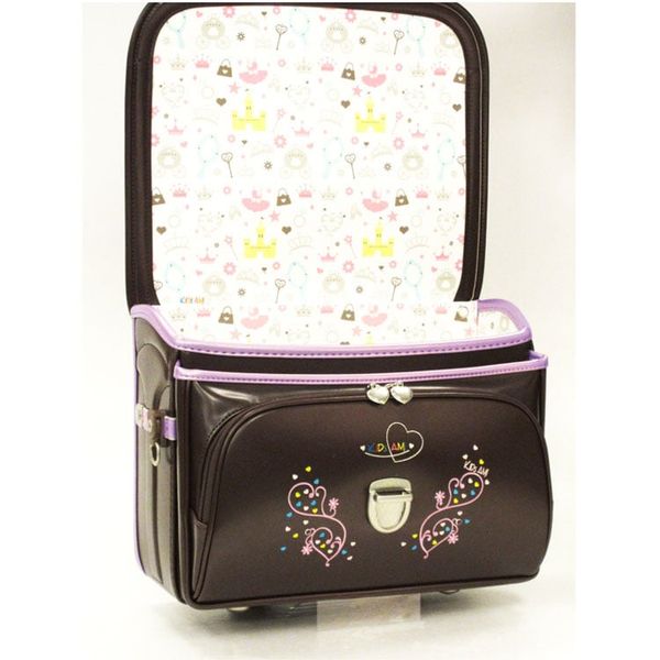 Cặp Randoseru Mimi Cube Yoko Brown X Metallic Lavender