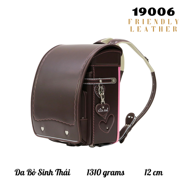 Cặp Randoseru 19006 Friendly Leather Nâu