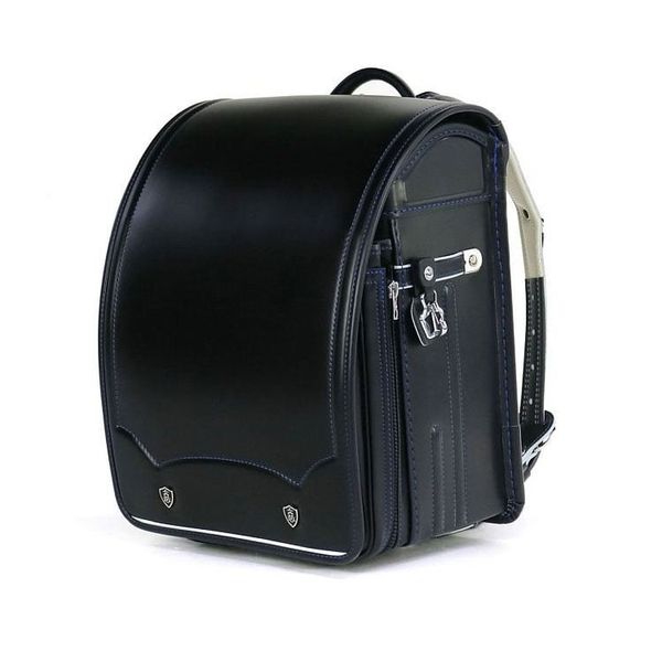 Cặp Randoseru Pelican Pokke Đen Chỉ Lam