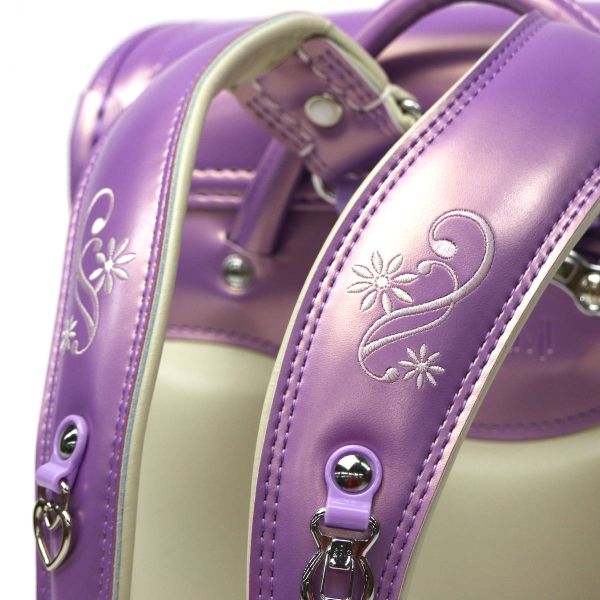 Cặp Randoseru Pelican Pokke Tím Ánh Kim