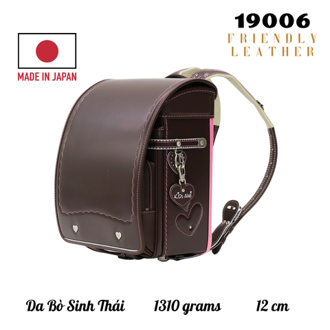 Cặp Randoseru 19006 Friendly Leather Nâu