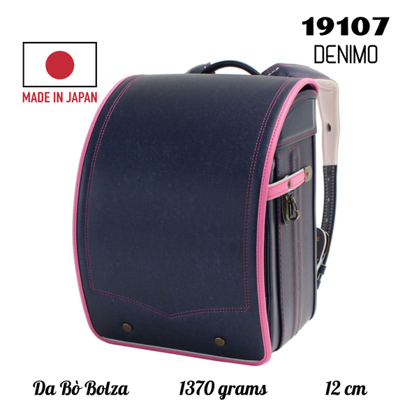 Cặp Randoseru Denimo Navy X Peach Blossom