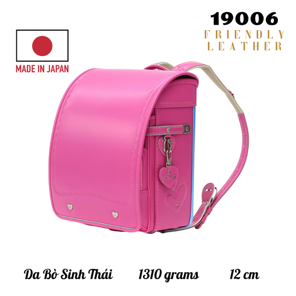 Cặp Randoseru 19006 Friendly Leather Hồng Phấn