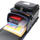 Cặp Randoseru Amity Black x Marine Blue - Marine Blue Stitching