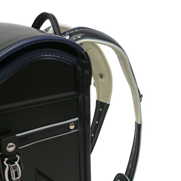 Cặp Randoseru Amity Black x Marine Blue - Marine Blue Stitching