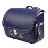 Cặp Randoseru Mimi Cube Yoko Denim X Violets - Purple Stitching
