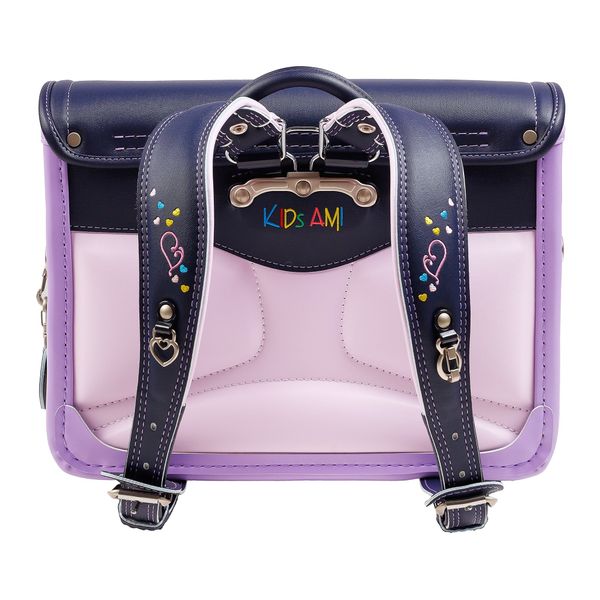Cặp Randoseru Mimi Cube Yoko Denim X Violets - Purple Stitching