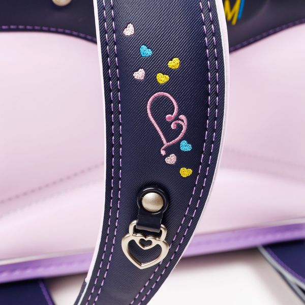 Cặp Randoseru Mimi Cube Yoko Denim X Violets - Purple Stitching